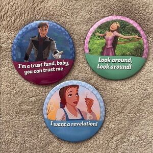 Custom Disney buttons 3 inch